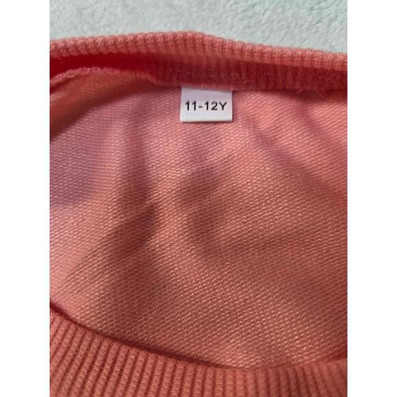 K-Pop Demon Hunters "HUNTRX" Sweatshirt Coral Pink – Youth11/12 - Picture 6 of 6